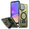 For Samsung Galaxy A05 Shield Frame Holder MagSafe Phone Case(Olive Green)