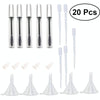 5PCS 12ml Empty Mascara Tube With Eyelash Wand + 5pcs Funnels And Transfer Pipettes Set For Castor Oil DIY Container Set