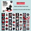 20pcs /Book Baby Early Learning Card Children Eye Care Visual Stimulation Card, Style: 2-order Black And Red