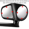 Car Auxiliary Mirror Multi-Function Wide-Angle Rear View Reversing Mirror(White Right)