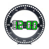 DS-3688L Living Room 3D Wall Clock Big Screen LED Electronic Clock, Colour: Black+Green