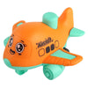 Children Toy Press Cartoon Inertia Car Baby Educational Toy Car Gift, Color: Aircraft Orange