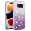 For Samsung Galaxy S8+ Gradient Glitter Flower All-inclusive Phone Case(Purple)