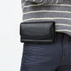 7.0-7.5 inch Multifunctional Waist Bag Mobile Phone Leather Case(Black)