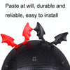 2pcs /Pair Motorcycle Helmet Devil Sucker Decoration, Style: Wing (Black)