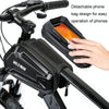 WILD MAN XT6 1.2L Mountain Bike EVA Hard Shell Waterproof Phone Touch Screen Top Tube Bag(Twill Pattern)