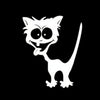 10 PCS Cat Pattern Car Styling Sticker Reflective Waterproof Vinyl Funny Car Sticker, Size: 1311cm(White)