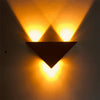 9W LED Triangle Wall Light Interior Corridor Aisle Lights(Yellow Light)