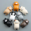 Cartoon Cat Fridge Magnet Resin Ornament Ornament With Magnetic Sticker(Deep Coffee Cat)