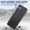For Samsung Galaxy A55 5G Twill Fabric Leather Skin Back Phone Case(Black)