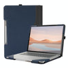 For Microsoft Surface Laptop Studio 2 Herringbone Texture Leather Laptop Protective Case(Dark Blue)