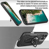 For iPhone 14 Pro Metal Rotating Bracket TPU + PC Magnetic Phone Case(Purple)