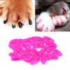 Cat Nail Caps, Silicone Paw Covers, Rose Red, Size S (20 Pcs)