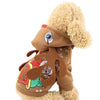 Dog Santa Costume, Sled Brown Antler, S, Warm Winter Outfit