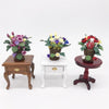 1:12 Mini House Toy Pocket Ornaments Simulation Woven Basket Red Rose(Red)