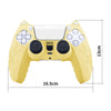 For Sony PS5 Cat Ear Shape Gamepad Silicone Protective Case(Yellow)