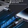 JOYROOM S-AL012A16 2.4A USB to 8 Pin Digital Display Fast Charging Data Cable, Length:1.2m(Black)