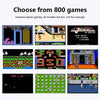 MK800 Doubles 3.0 inch Macaron Mini Handheld Game Console Built-in 800 Games(Grey)
