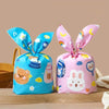 1bag Candy Packaging Bags Baking Biscuit Gift Bags 13.5x22cm(Little Rabbit and Bear)