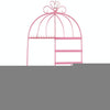 Birdcage Shape Ear Stud Earrings Bracelet Pendant Necklace Jewelry Display Storage Rack(Pink)