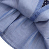 Summer Girl Sleeveless Denim Skirt Dress, Size:120cm(Dark Blue Dot Belt)