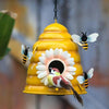 Hanging Parrot Bird House Winter Warm Outdoor Garden Iron Shelter