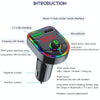 F6 Car FM Transmitter Colorful Breathing Atmosphere Lamp  MP3 Player Charger