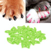 Cat Nail Caps, Small Green (20 pcs) - Soft Silicone Paw Claw Protectors