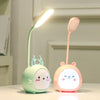 YW2021 Cartoon Cute LED Eye Protection Desk Lamp Student Dormitory Bedroom Folding Reading Desk Lamp, Colour: Blue Lamb