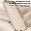 For iPhone 15 Pro Wave Texture Liquid Silicone Titanium MagSafe Phone Case(Black)