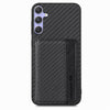 For Samsung Galaxy S25 Ultra 5G Carbon Fiber Magnetic Card Wallet RFID Blocking Phone Case(Black)