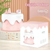 M328 Battery Type Mini Desktop Night Light Cartoon Cake Silent Spray Humidifier(White)
