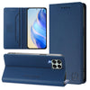 For Samsung Galaxy M33 5G Global RC01 Dual-Folded Magnetic Suction RFID Leather Phone Case(Dark Blue)