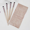 4 PCS / Set Makeup Brush Eye Shadow Brush Eye Makeup Set Soft Hair Detail Brush Smudge Brush With Brush Bag, Color:Gold