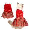 Christmas Plaid Dog Skirt (Red, S) - Cat/Dog Apparel