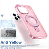 For iPhone 13 / 14 Glitter Ring Holder MagSafe Phone Case(White)