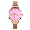 Skmei 9212 Fashion Lady Quartz Watch Student Female Temperament Waterproof Magnetic Suction Net Belt Watch(Pink)