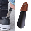 AD201 Portable Short Leather Shoehorn(Black)