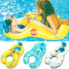 PVC Parent-child Double Swimming Circle Yacht without Tent, Size: 100 x 70cm(Yellow)