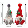 Christmas Doll Knit Hat Sitting Gnome Plush Ornament Decoration Christmas Knit Hat Figurine(Red)
