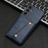 For Samsung Galaxy A56 5G Double Buckle Card Slots Magnetic Phone Case(Blue)