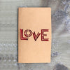 Retro Kraft Paper Hollowed Love Greeting Card Valentine Day Message Card(Letter LOVE)