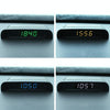 Solar Night Light Car Clock Automotive Electronic Clock Temperature Time+Date+Week+Temperature(Green Light)