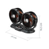 F621 Car Rotatable Turntable Silent Car Double Head Fan, Model: 12V Cigarette Lighter