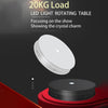 20cm Electric Rotating Turntable Display Stand LED Light Video Shooting Props Turntable, Power Plug:220V UK Plug(Black)