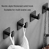 Thickened Solid Hooks Toilet Clothes Hooks Aluminum Free Perforation Wall Clothes Hat Hanger, Model Number: 9524