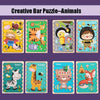 QBT01 Children Double-Sided Wooden Puzzle Bar Puzzle Toy(Crow + Bee)