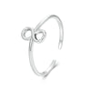 S925 Sterling Silver Infinite Loop Open Adjustable Ring(SCR996-E)