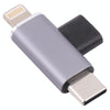 USB-C / Type-C Female to 8 Pin Male + USB-C / Type-C Male Converter