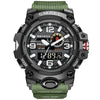 SMAEL 8035 Outdoor Sports Waterproof Dual Display Men Watch(Army Green)